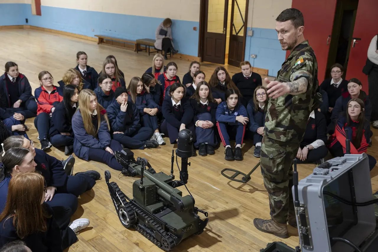 Irish Defence Force talk in Clonmel School, Engfest 2025