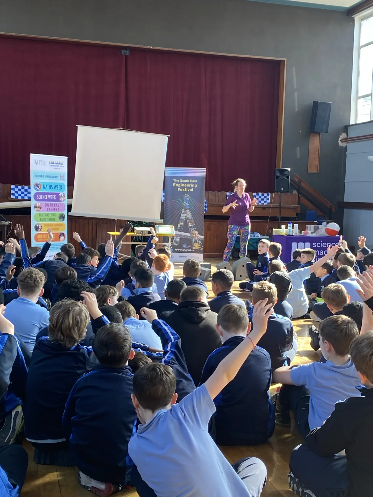 Who wants to be super heros show with Ruth pictutres at Mt Sion NS by Elaine